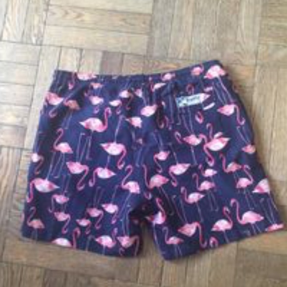 TRUNKS designer swim shorts , blue/pink , size L - Picture 4 of 5